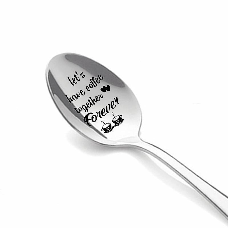 Christmas Wedding Anniversary Valentine's Day Gift Stainless Steel Long Handle Spoon Spoon