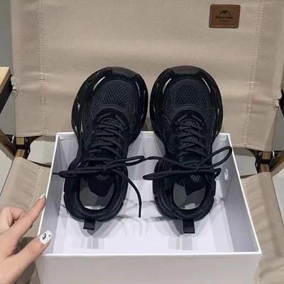 Darth Vader sneakers med mjuk sula, lätta damskor, ins trendiga svarta pappaskor, höst, andningsbara mesh löparskor