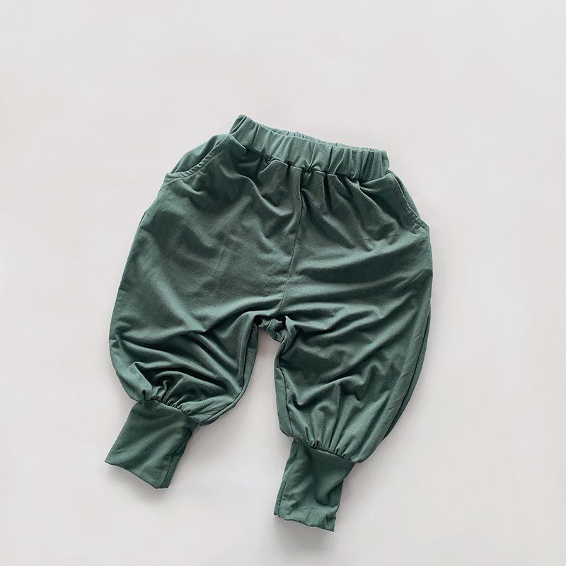 

Летние легкие хлопковые брюки широкого кроя - Дышащие и модные для мужчин, женщин и детей 90cm озеро синий