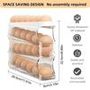 Egg Storage Box Organizer for Refrigerator Rolling Egg Organizer Holder Fridge Storage Organizer Food Storage Container