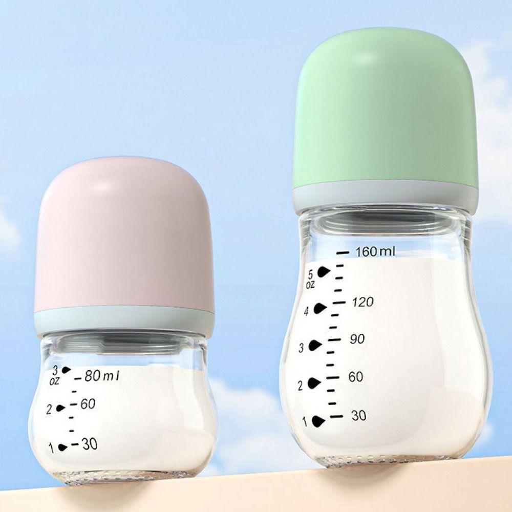 Anti-flatulence Newborn Feeding Bottle Glass Infant Milk Bottle Easy Clean Baby Drinking Cup  Gift