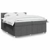 VidaXL Sommier à lattes de lit avec matelas Gris foncé 200x200cm Tissu 3287176