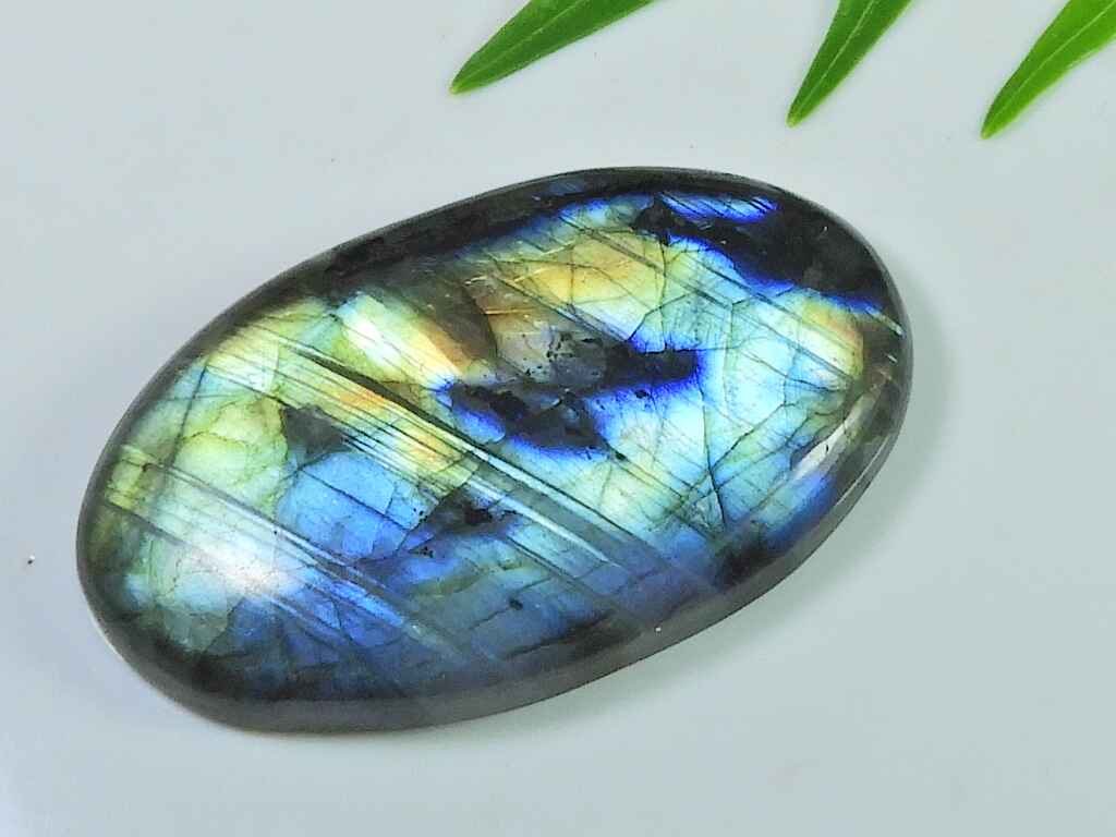 27X45X5MM Multi Fire Labradorite Oval Cabochon Loose Natural Gemstone 93Cts. SK-4005
