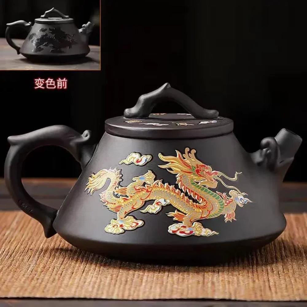 Handmade Zisha Xishi Teapot Color-changing Tea Pot Chinese Teaware Set Kungfu Tea Ceremony Tea Accessories Purple Clay Teapots