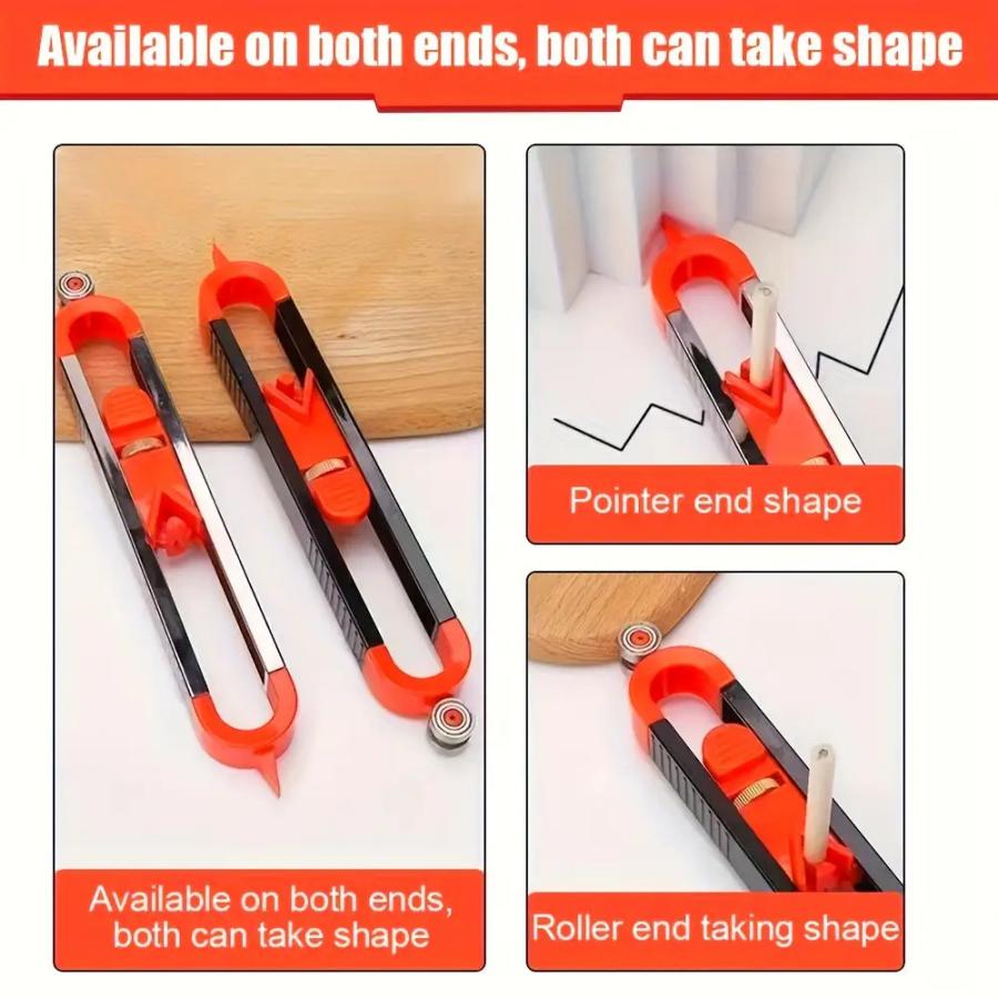 5-piece woodworking curved ruler curve board - high-precision marking and shaping tool - adjustable arc ruler set