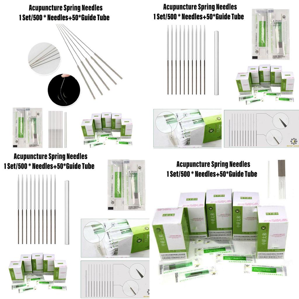 Sterile Acupuncture Needles Pack Of 500 Disposable Stainless Steel Needles Fine Gauge 0.16mm Diameter