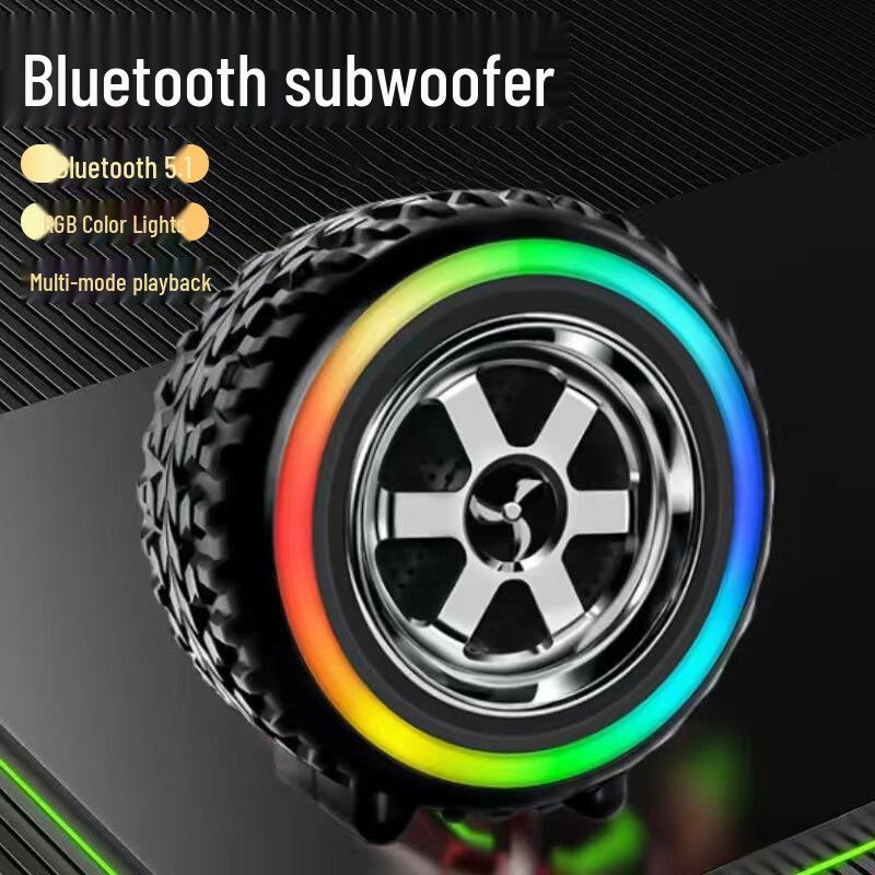 

Wheel-Shaped Bluetooth Speaker: High-Quality Sound with Colorful Lighting Effects, Model G2389