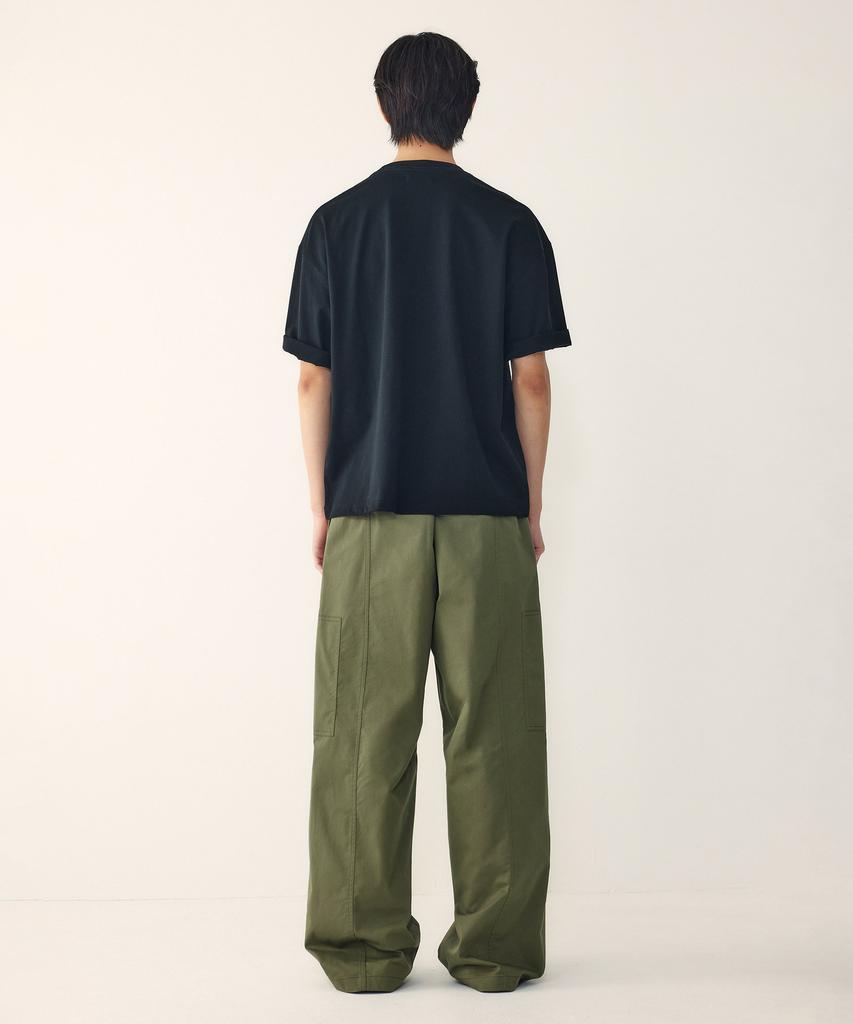 STUDIO TOMBOY [Men] String Single-Pleat Cargo Pants_Khaki 9156231212