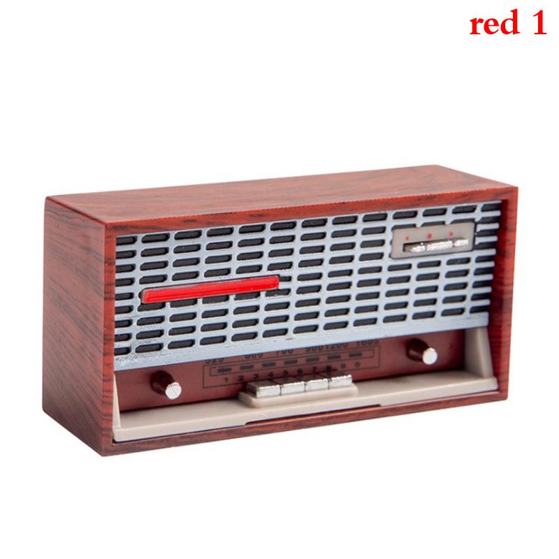 Dukkehus Mini Ornamenter Mini Nostalgisk Radioopptaker Modell Leker Dekorasjoner