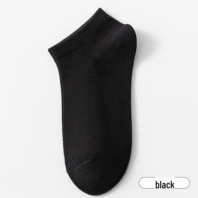 

Женские дышащие летние сетчатые носки - тонкие, антипиллинговые, впитывающие пот, однотонные носки-лодочки чёрный