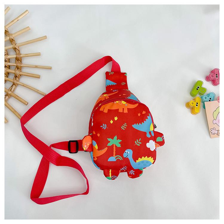 Dinosaur Cartoon Jurassic Kids Chest Bag With Oxford Material Casual Gift Girl