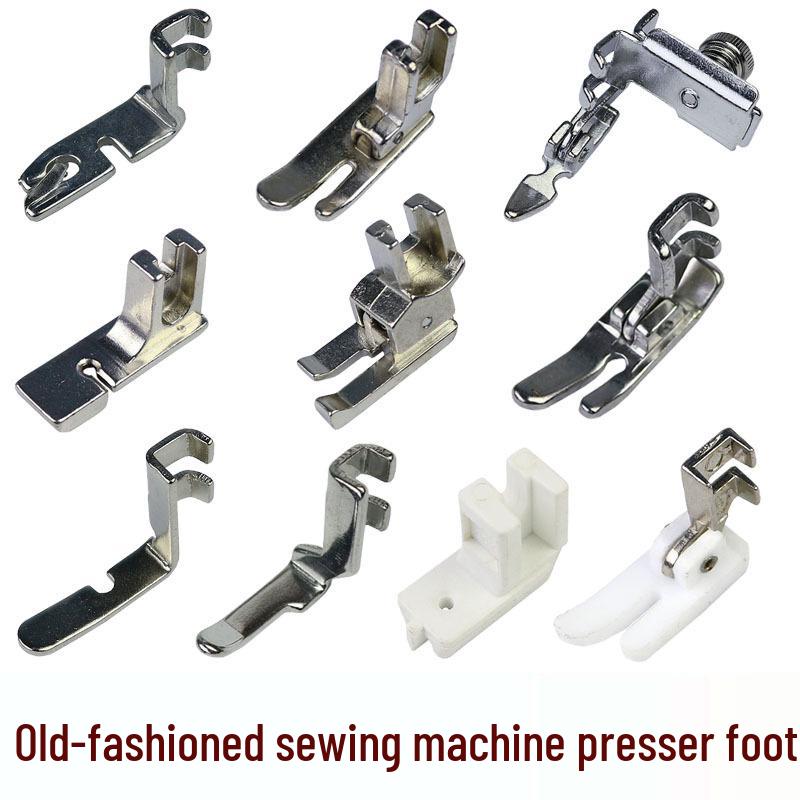 Zestaw części zamiennych do maszyny do szycia w stylu vintage: Płytka ściegowa, bębenek i trzpień napędzane pedałem - Marka Flying Man Butterfly.