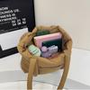 Korean Style Cotton-padded Tote Bag Solid Color Puffy Crossbody Bag Casual Nylon Handbag  Girls
