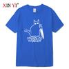 Mens Tshirt High Quality 100 Cotton Knife Cat Print Men T Shirt Casual Loose Men Tshirt Oneck Tshirt Men Tees Tops