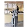 Gray One-button Windbreaker Jacket for Women Spring and Autumn New Style Loose and Versatile Coat
