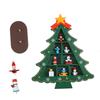 Vintage Wooden Christmas Tree Ornament Desktop Diy Mini Pine Tree with Mini Ornament for Xams Home Decor