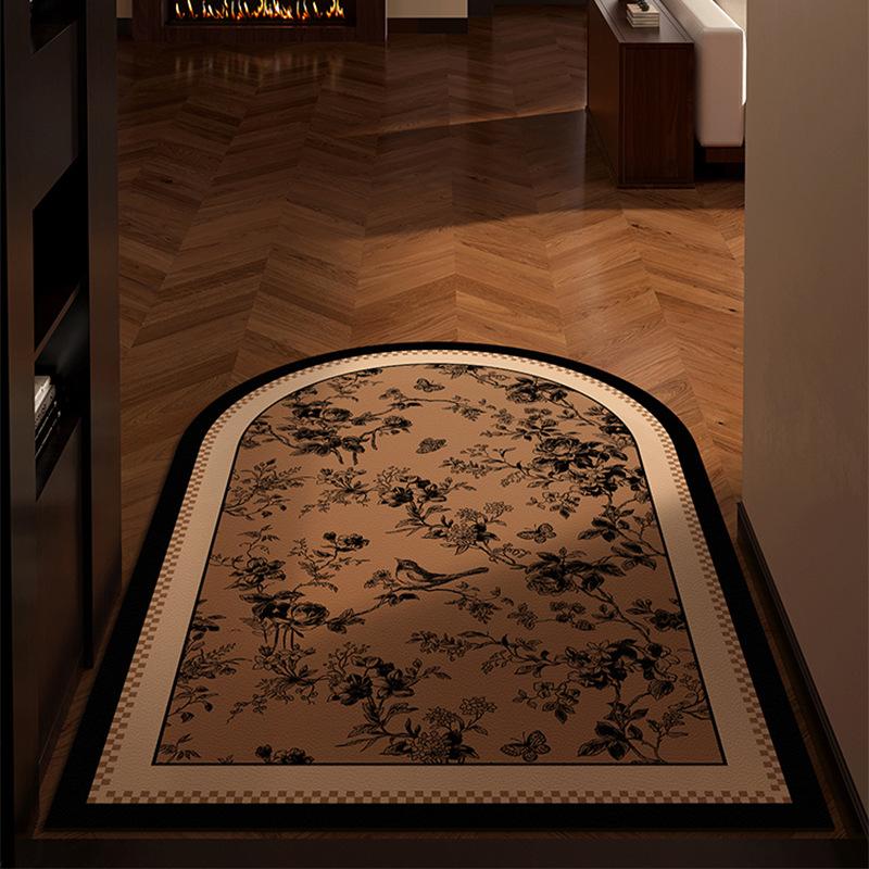 Middle Ancient Style Entrance Door Mat Dirt Resistant PVC Door Leather Carpet Floor Mat