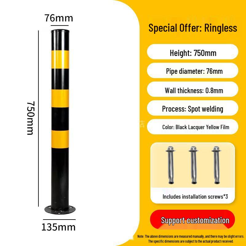Reflective Anti-Collision Car Stopper Steel Warning Post