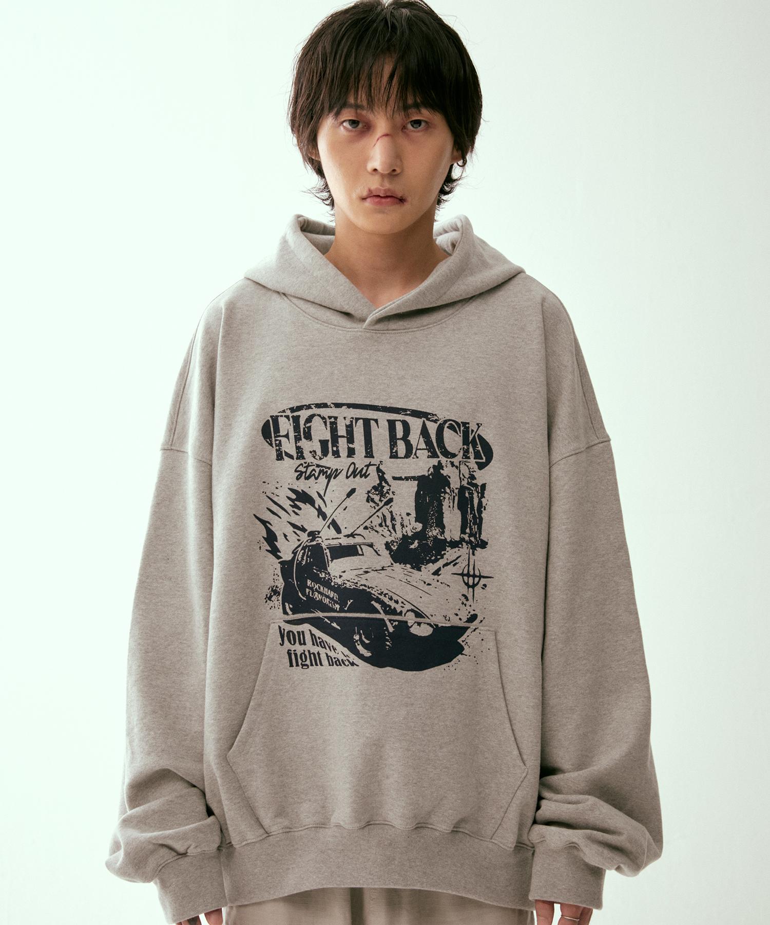 Play Verism Fight Back Oversized Hoodie (Tt0070-1) Melange/2