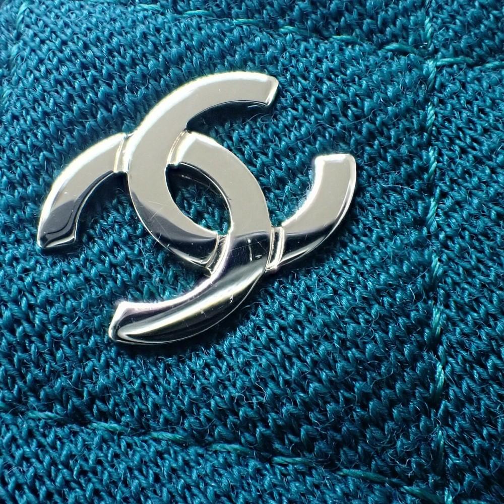 CHANEL  AP0248 Purse green canvas Women