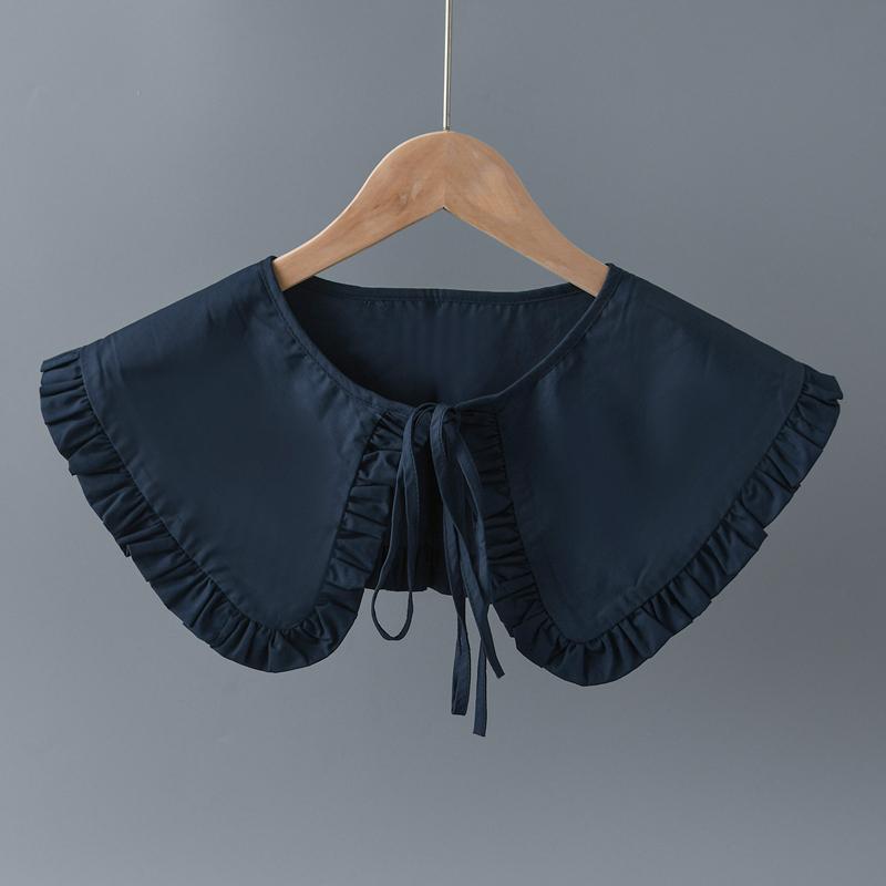 Sweet Lapel Shawl Doll Collar Shoulder Wrap Student Adjustable Ribbon Sweater Hoodie Fake Collar Ruffle Detachable Collar