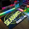 Seattle Seahawks Design Crystal Velvet Carpet Cozy Non?Slip Printed Rug For Bedroom Living Room Entrance