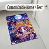 Personalized Crystal Velvet Carpet,Sailor Moon Custom Printed Name, Plush Area Rug For Home Indoor Decor