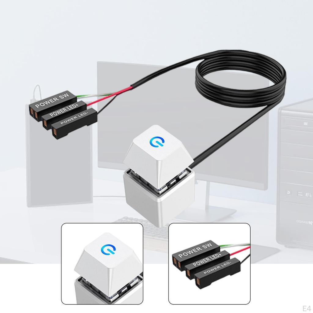 Button Desktop Computer Switch, Power Supply Splitter for Home