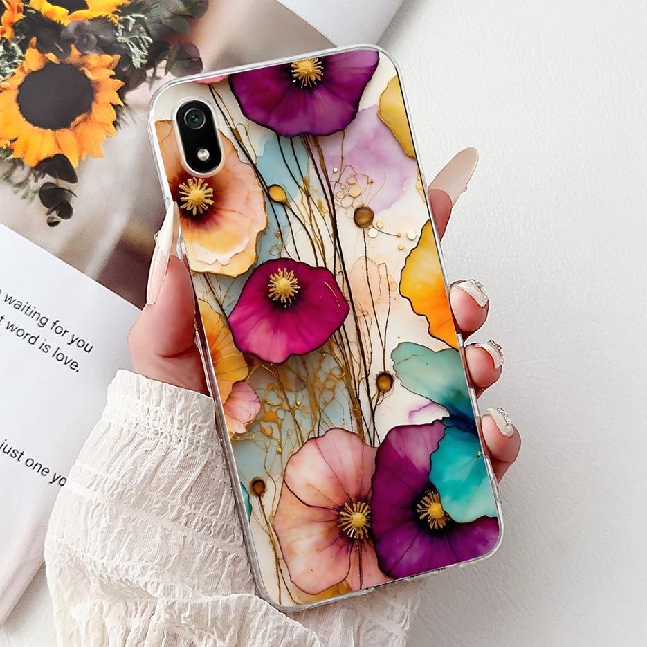 For Xiaomi Redmi 7A Case Redmi7 Luxury Fashion Painted Cover Soft Silicone Phone Case For Xiaomi Redmi 7 7A Redmi7A Fundas Coque