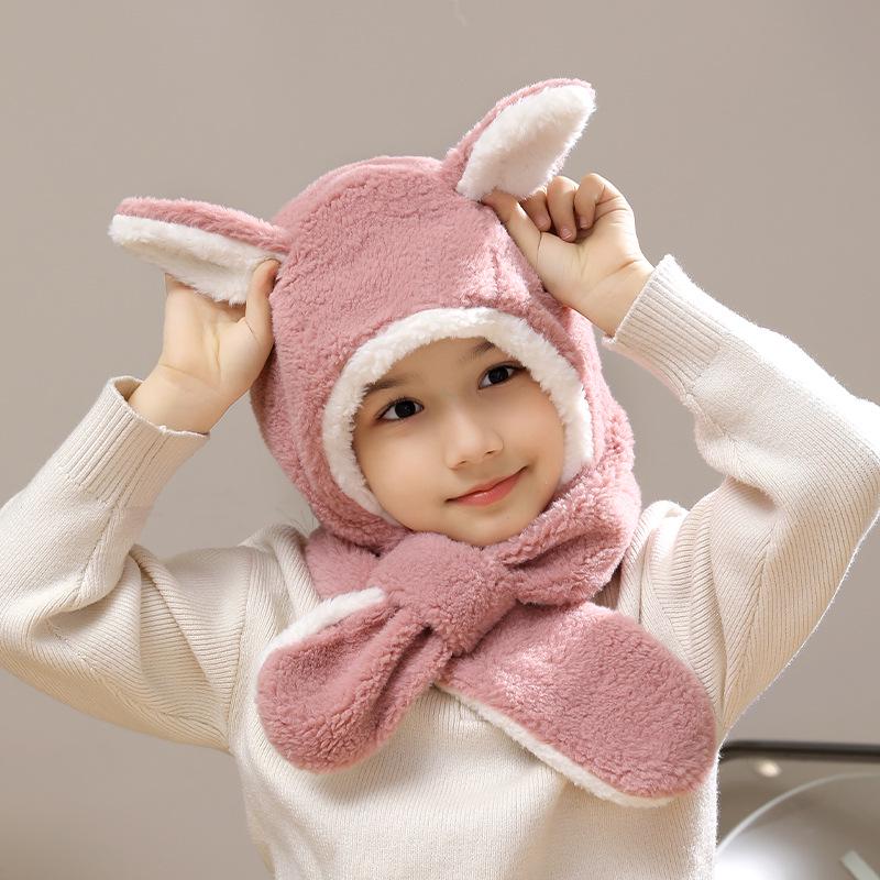 

Дитячий мультяшний набір з капюшоном-шарфом та рукавичками – Затишний трикомпонентний для дітей