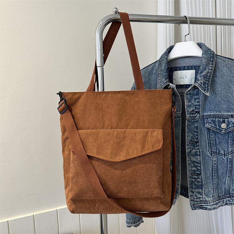 

Простая ретро сумка-мессенджер женская осенне-зимняя новая корейская версия большая вместительная наплечная сумка повседневная женская сумка-тоут коричневый