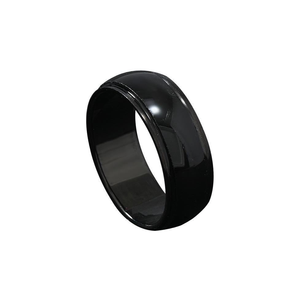 Men's Stainless Steel Sand Cat's Eye Titanium Ring - Creative Color Plated Design