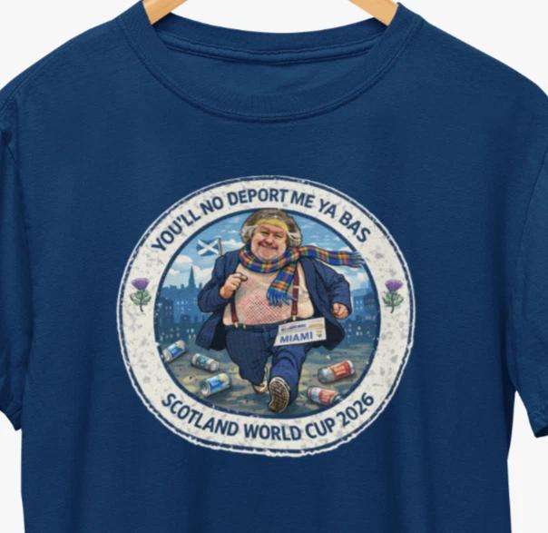 Scozia Rab C Nesbitt Deport Maglietta / Tartan Army USA Messico Canada Divertente Tee