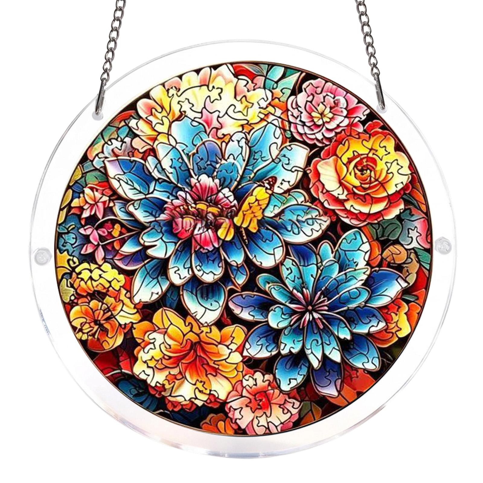 

2D Acrylic Hanging Puzzle Suncatcher Window Decoration with Interlocking Pieces for Home Office and Indoor Display Unique Artistic Design One Size