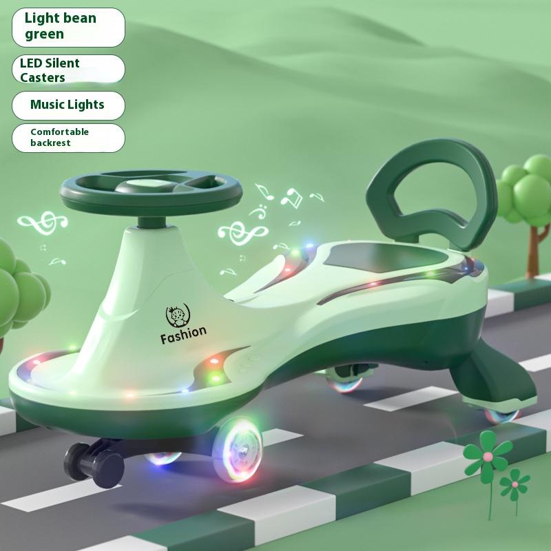 Children's Twisting Car Cute Yo-yo Car Boys and Girls Anti-rollover Toys 1-3 Years Old Baby Car Scooter