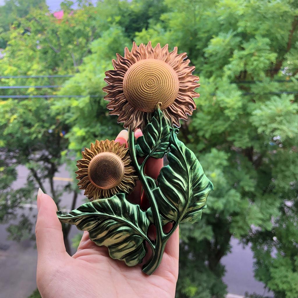 3D Sunflower Ornaments Silicone Mould Crystal Epoxy Resin Mold Wall Hanging DIY Craft Casting Tool Desktop Decoration