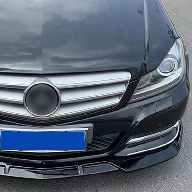 For 2009-2014 Mercedes Benz C-Class W204 Front Bumper Lip Chin Spoiler Splitter Diffuser Protection Guard Deflector Bodykit