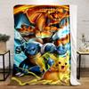 Three dynamic creatures with fire, water, and lightning-themed attacks. for all seasons blanket lunch break throw gift