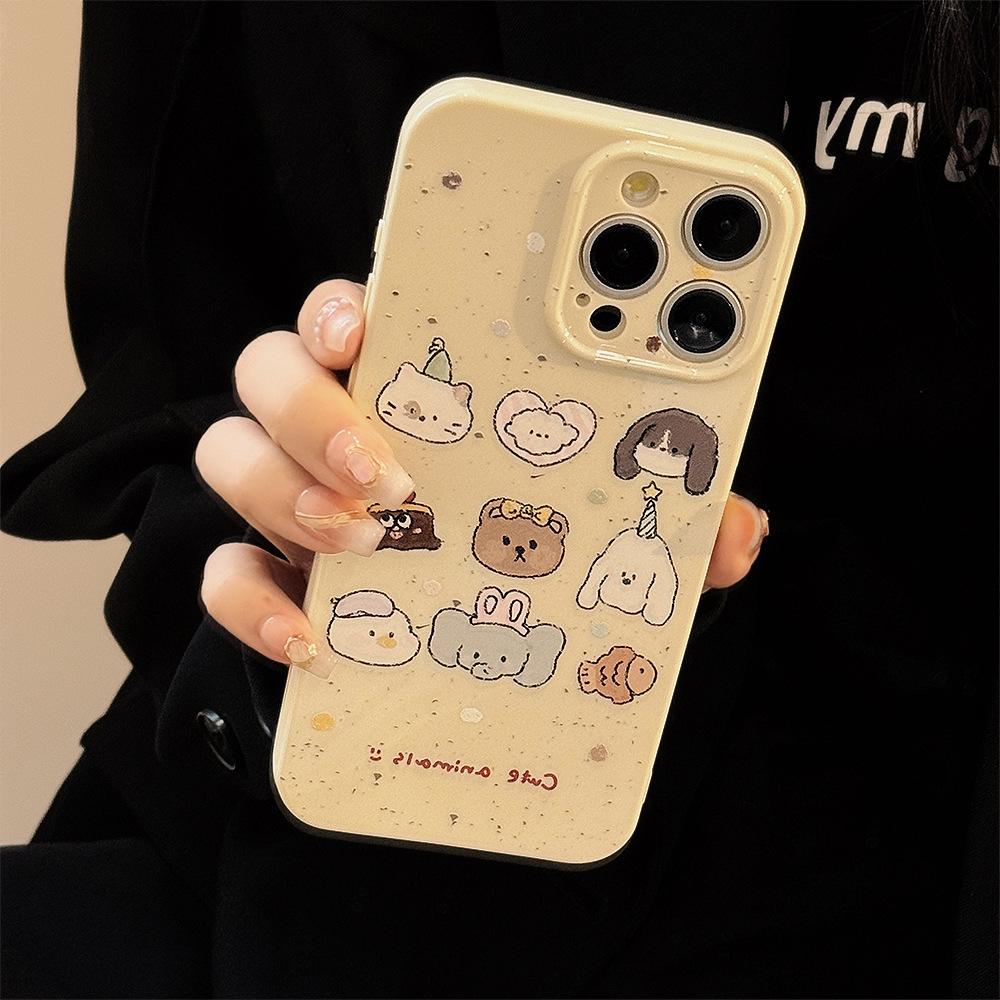 Animal Dessert Party Iphone14 Mobile Phone Case Apple 13promax Niche Cute 16 Silicone 12 Suitable for 15
