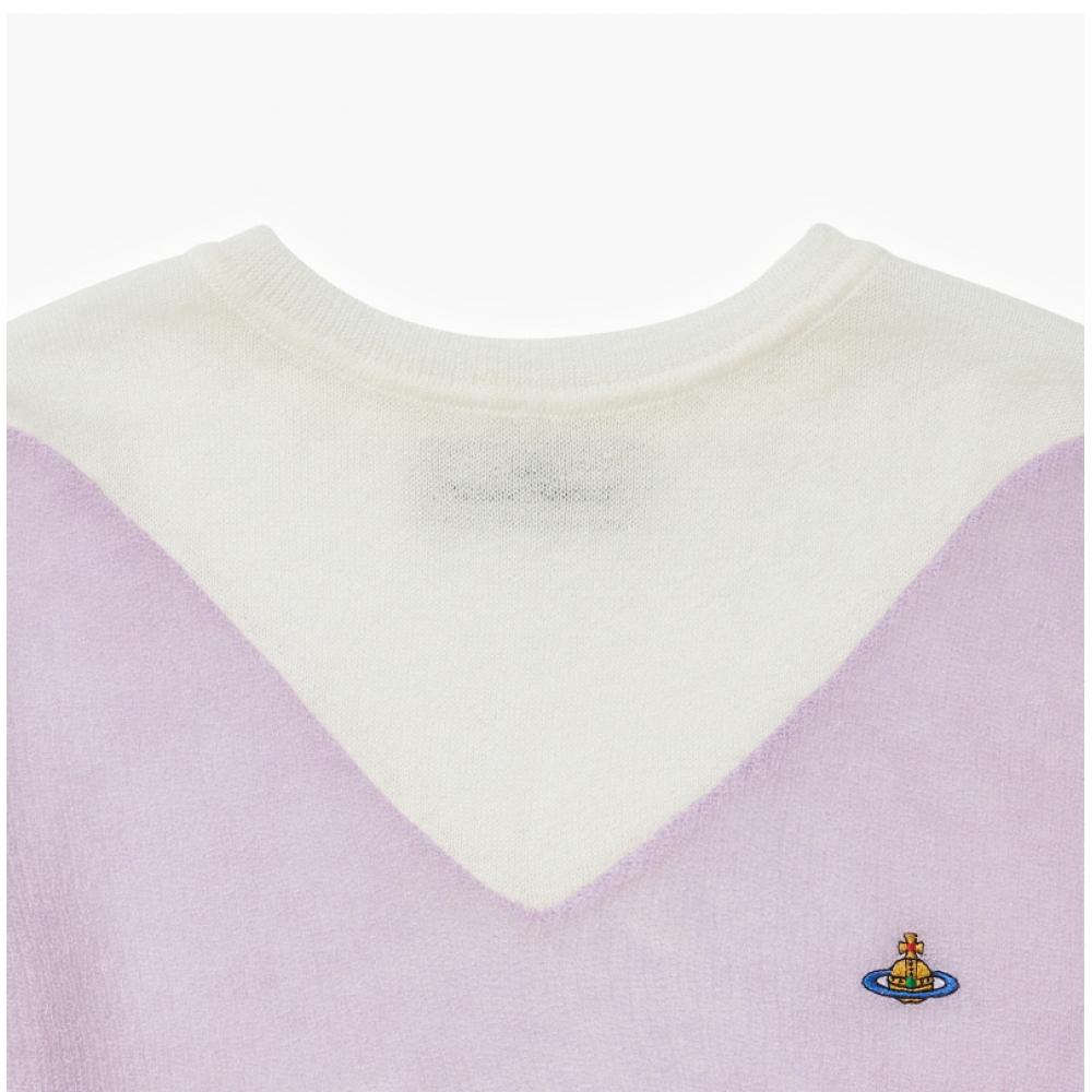 Vivienne WeStwood 1803001w Y000p O401 Orb Stickerei Zweifarbiges Herz Mohair Wolle Damen S Strick