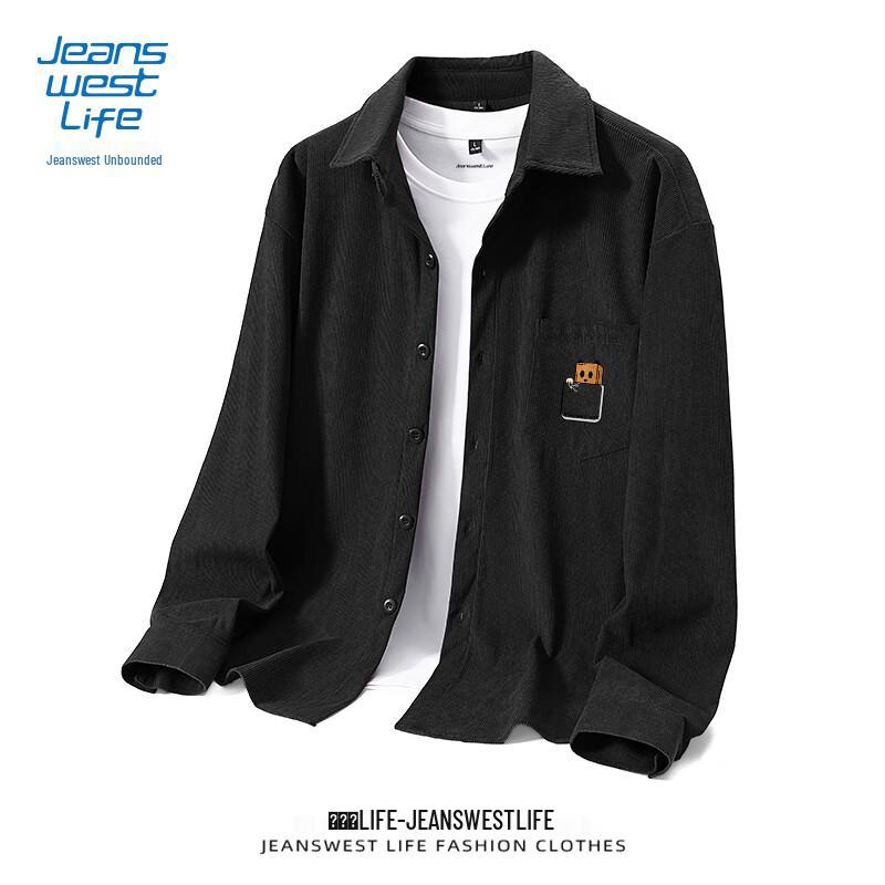 

Мужская вельветовая рубашка с длинным рукавом JEANSWEST LIFE XXL