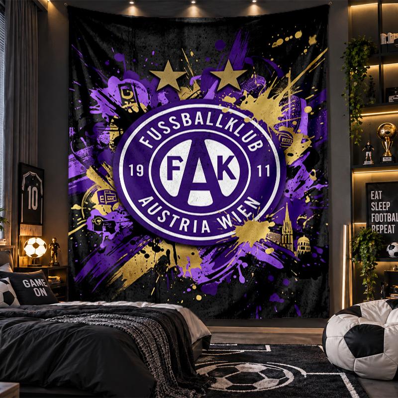 Wall Hanging Tapestry Austria Wien FC Print Cloth for Living Room Bedroom Home Decor