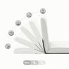 Adjustable Footstool White Faux Leather