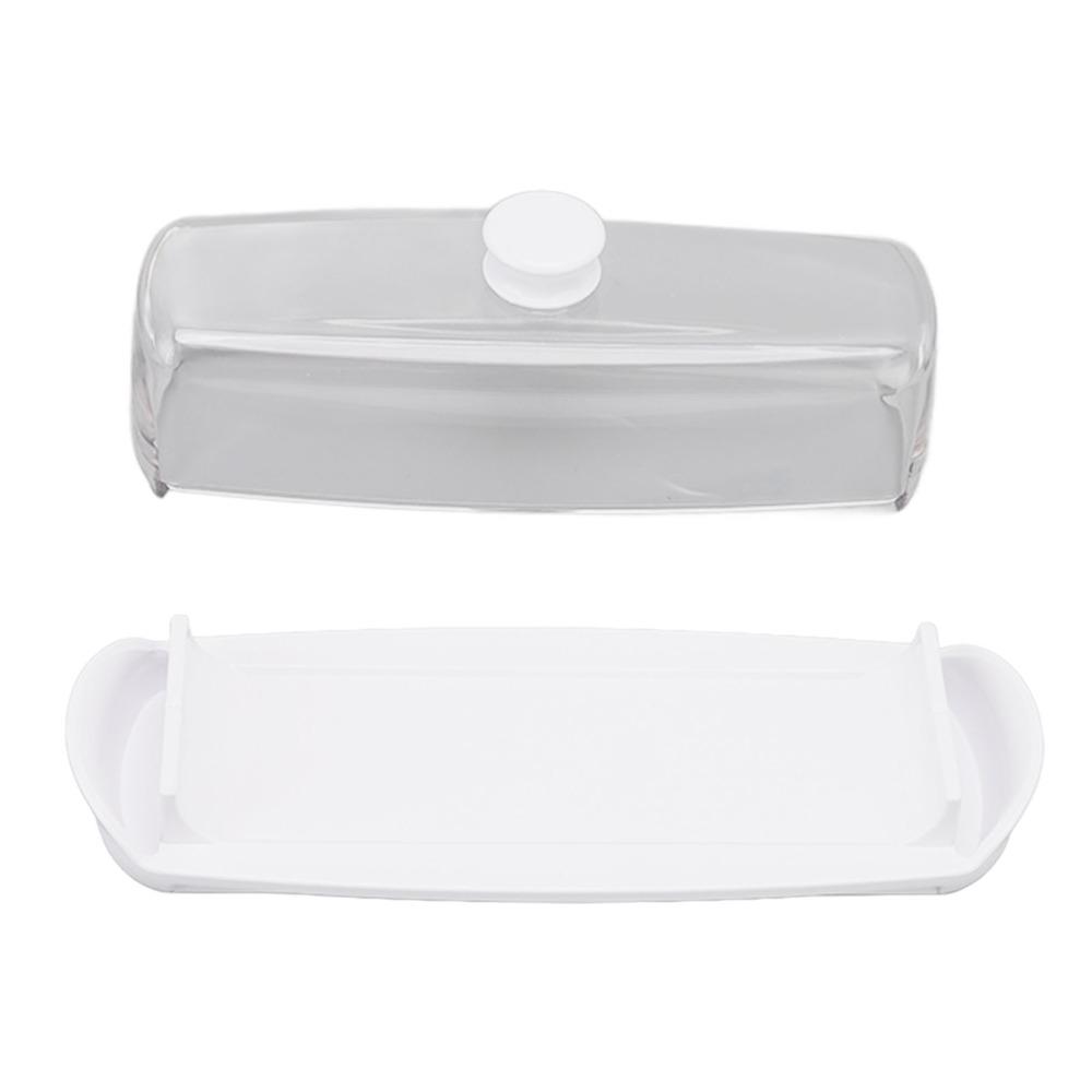 Plastic Butter Dish With Lid Transparent Cover Butter Keeper Container For Refrigerator