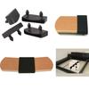20pcs Replacement Bed Slat Holders Caps Plastic Black Bed Slats Connector Square Convenient Sofa End Caps Holder Sofa