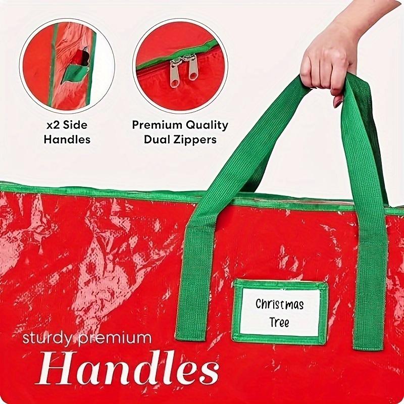 1pc Large-capacity Christmas Tree Storage Bag Suitable for 7/9ft Christmas Trees, Waterproof and Dustproof Woven Luggage Moving Bags