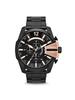 Fashionable Men's Quartz Watch DZ4309 51mm Black Rose Gold Circular Dial Stainless Steel Wristwatch