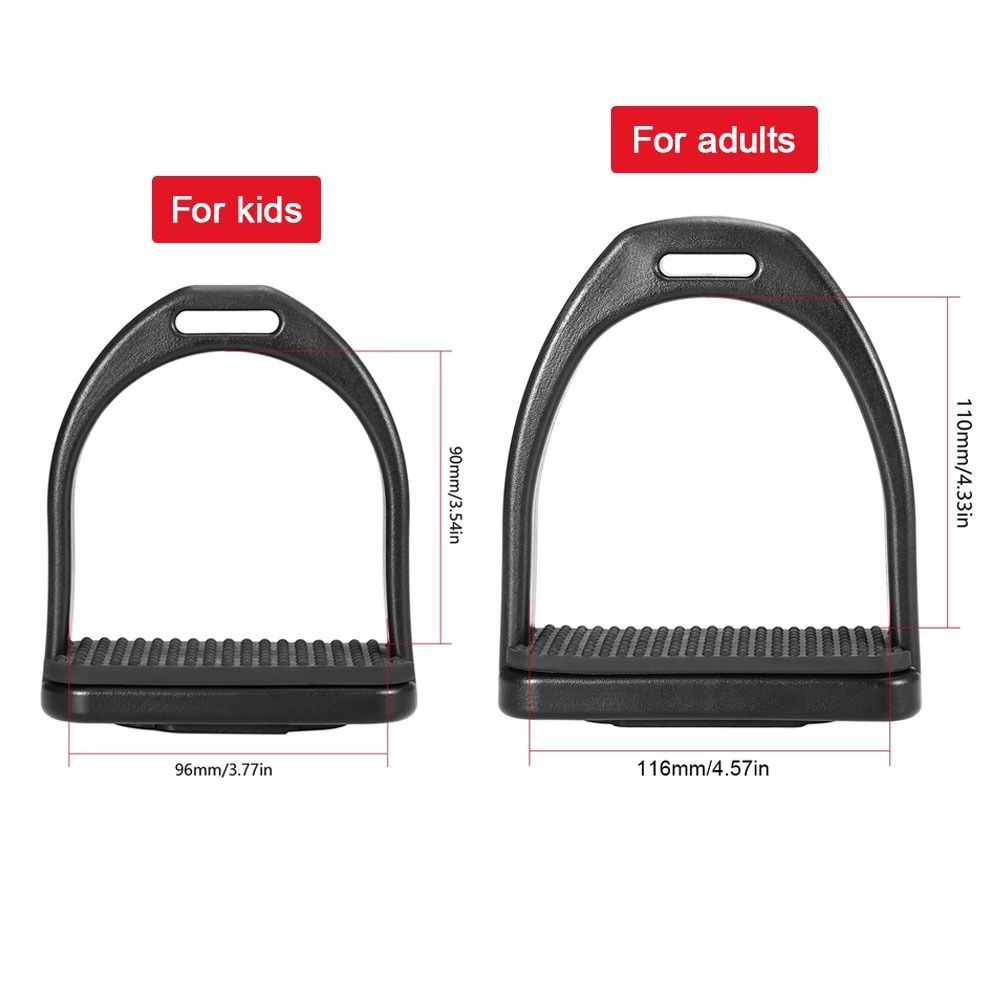 1Pair Black Nonslip Saddle Engineering Plastics Equestrian Equipment  Horse Tool Accessories