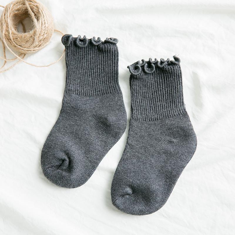 Herfst Baby Meisjes Jongens Effen Witte Zachte Katoenen Sokken Peuters Kinderen Ruche Prinses Kousen voor 1-10Y Pasgeboren Kinderen Baby