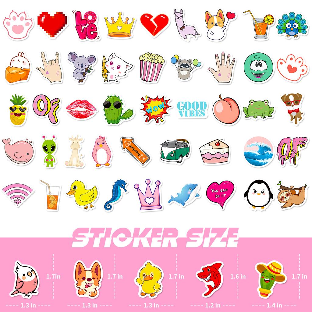 100 Small Size 4Cm Small Fresh Vsco Stickers Graffiti Stickers Computer Notebook Refrigerator Water Cup Stickers